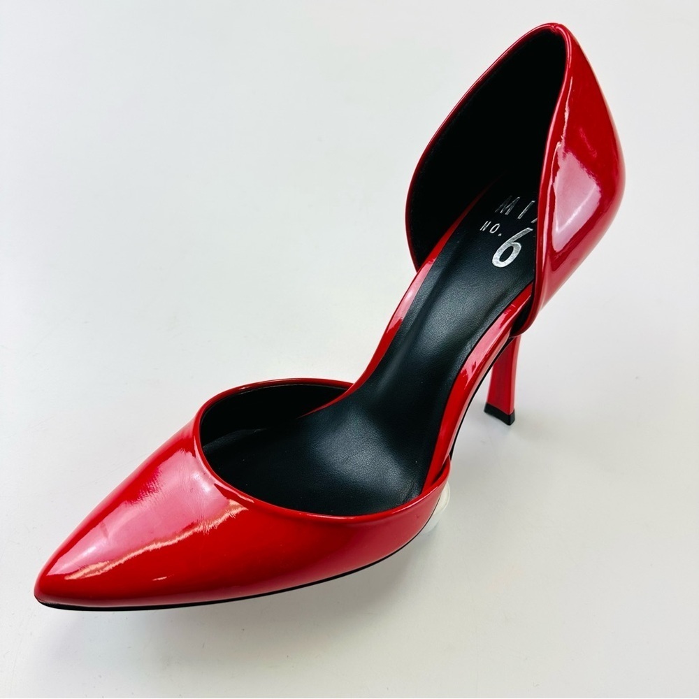 Mix No 6 red patent heels Size 7.5 pointy toe pumps party cocktail - Picture 9 of 9